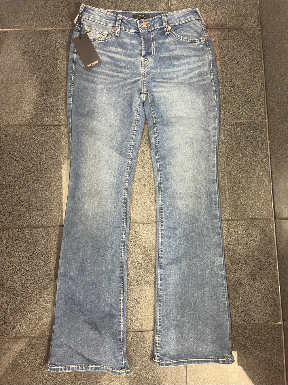 True Religion Light Blue Flared Jeans